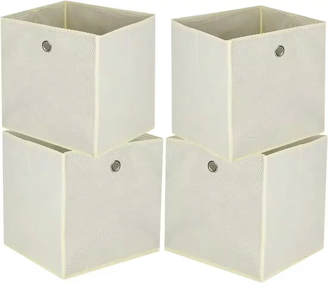 YOUYIJIA Aufbewahrungsboxen 4er Set faltbar Stoff Organizer