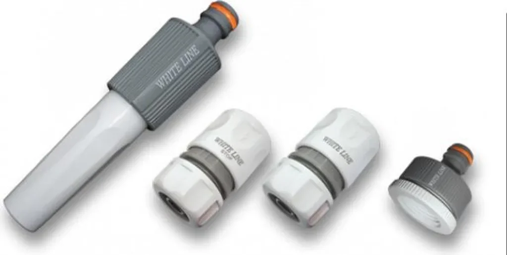 Bradas White Line Spritzdüse-Set 3/4 Zoll, 4-teilig, grau/weiß