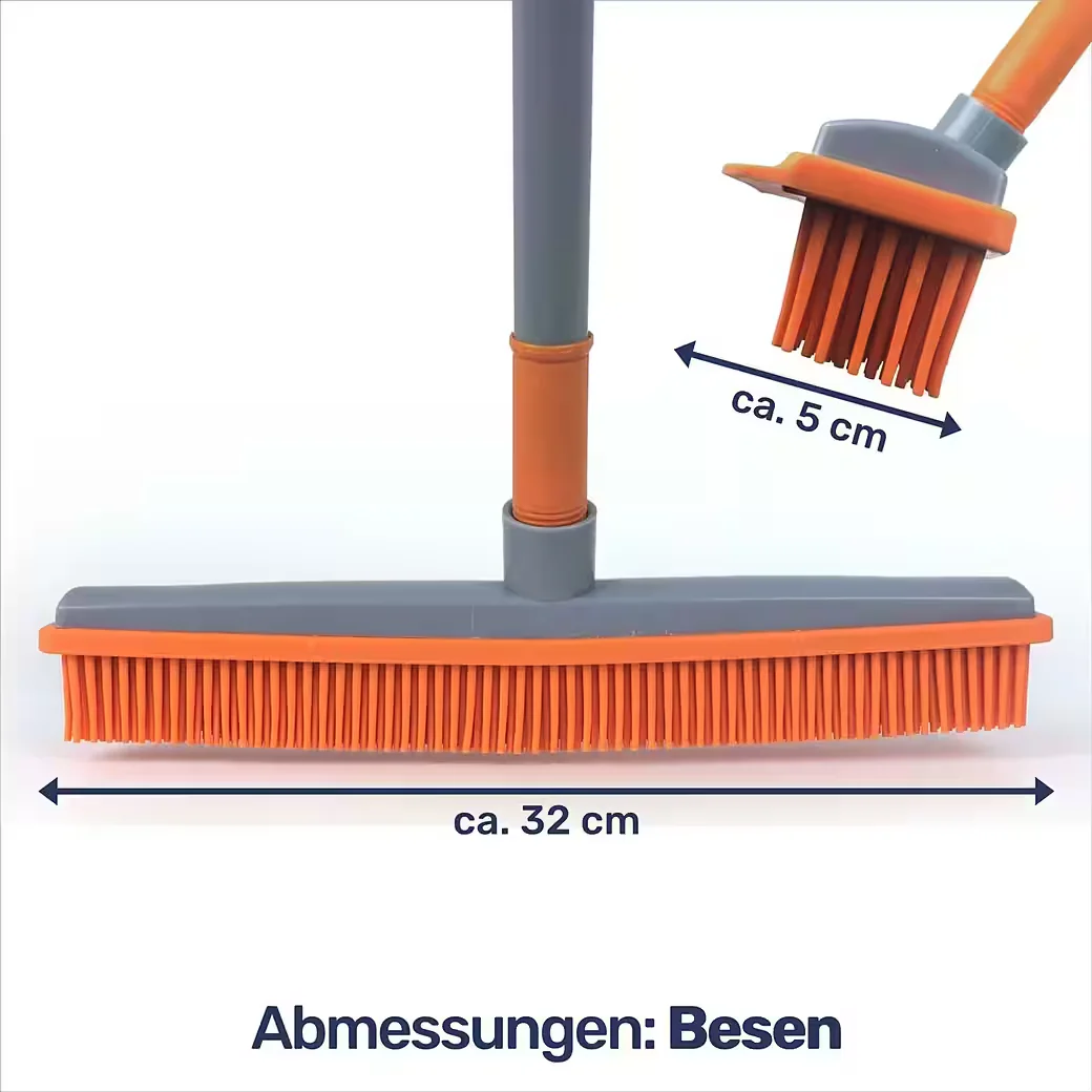 Gravidus Gummibesen mit Teleskopstiel und Abziehkante Kunststoff
