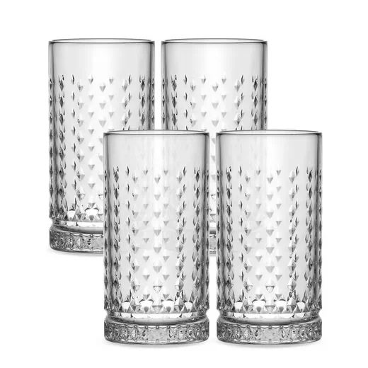 GENTOR Kristallgläser 4er Set Longdrinkgläser Wasser Saft