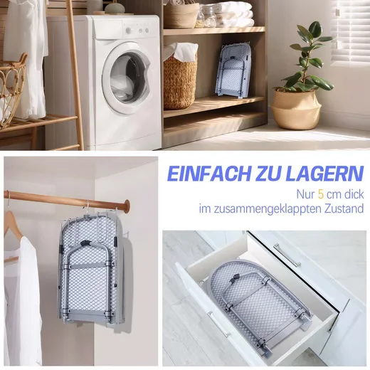 XERSEK Tischbügelbrett 81x31 cm klappbar aus Stahl Mini Bügeltisch